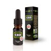 Flacon d'huile de CBD 10 % avec boîte noire et verte.