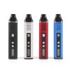 Quatre vaporisateurs Pathfinder V2 alignés, disponibles en noir, blanc, rouge et bleu, avec affichage digital et boutons de contrôle.