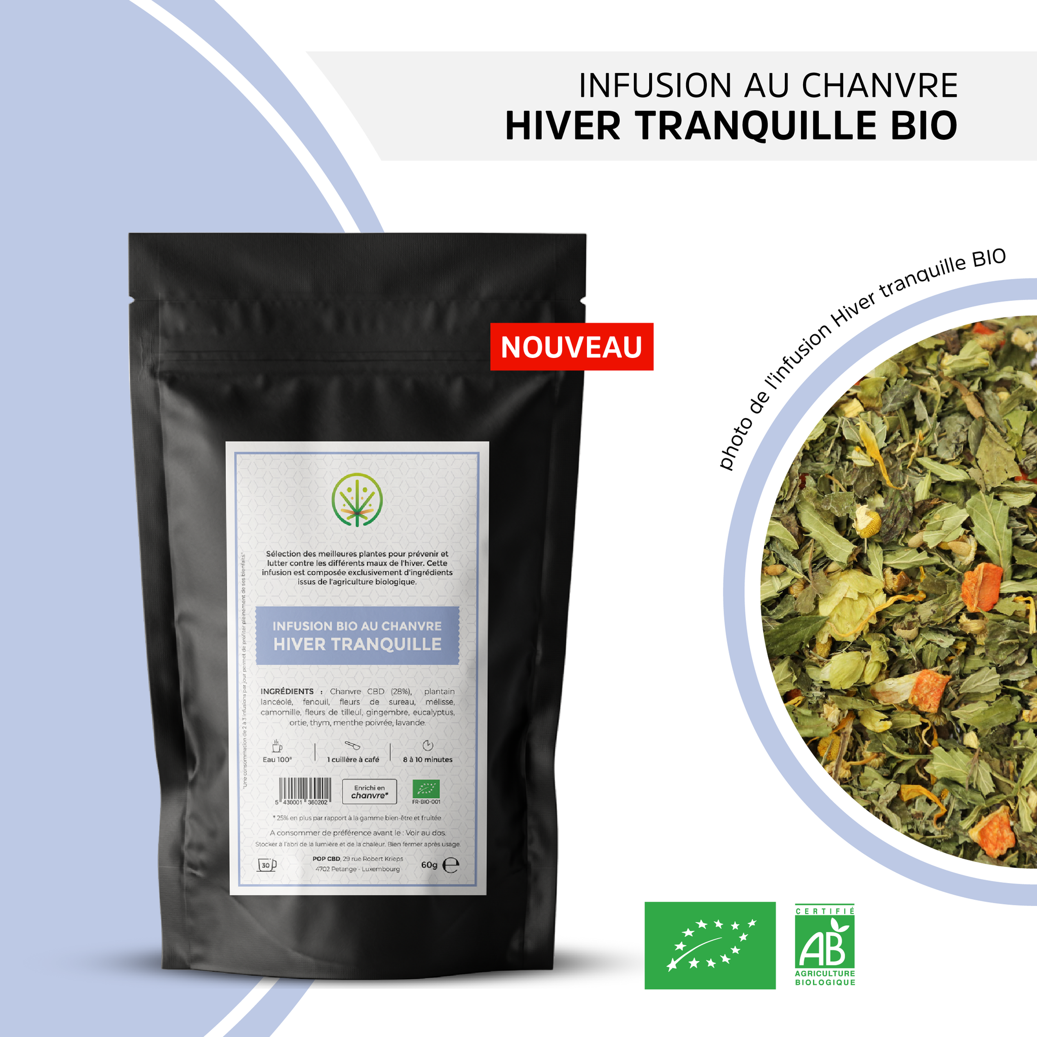 Infusion Bio Hiver Tranquille 60g +25% CBD
