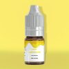 Flacon d’e-liquide Lemon Haze CDUCBD sur fond jaune.