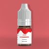 Flacon d’e-liquide Strawberry CDUCBD sur fond rouge.