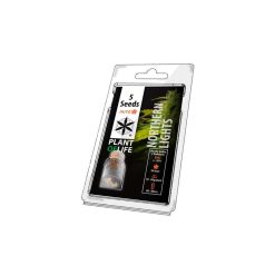 Emballage de 5 graines de cannabis Northern Lights Auto de Plant of Life. L'étiquette affiche des informations sur la variété, incluant son profil majoritairement Indica, son taux de THC, sa durée de floraison et la taille des plantes.