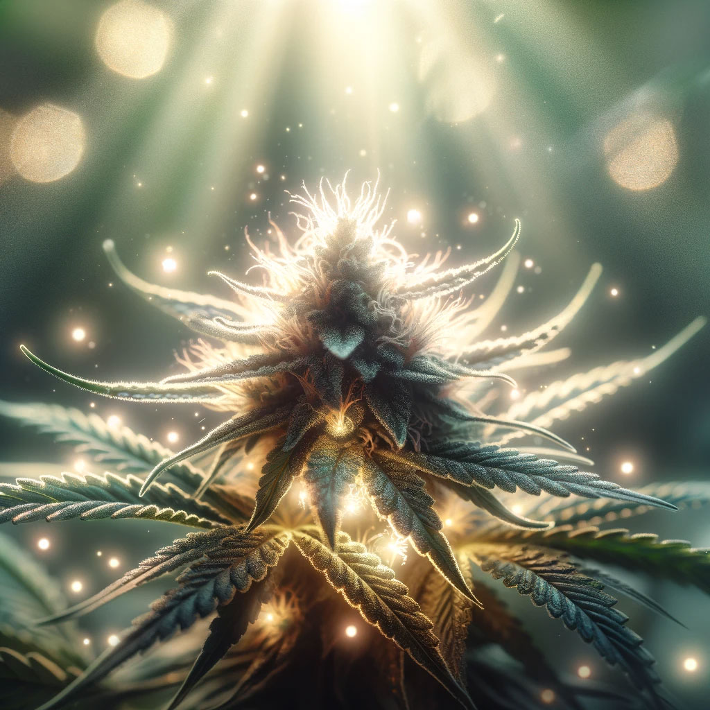 fleur CBD trichromes brillants