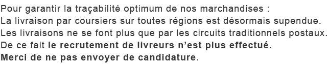 recrutement de coursiers note