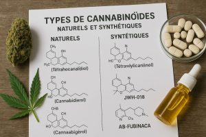 Mets en avant les deux catégories de Cannabinoïdes. Naturel et synthétique.