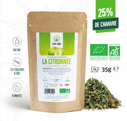 Pochette infusion Pop CBD citronnée