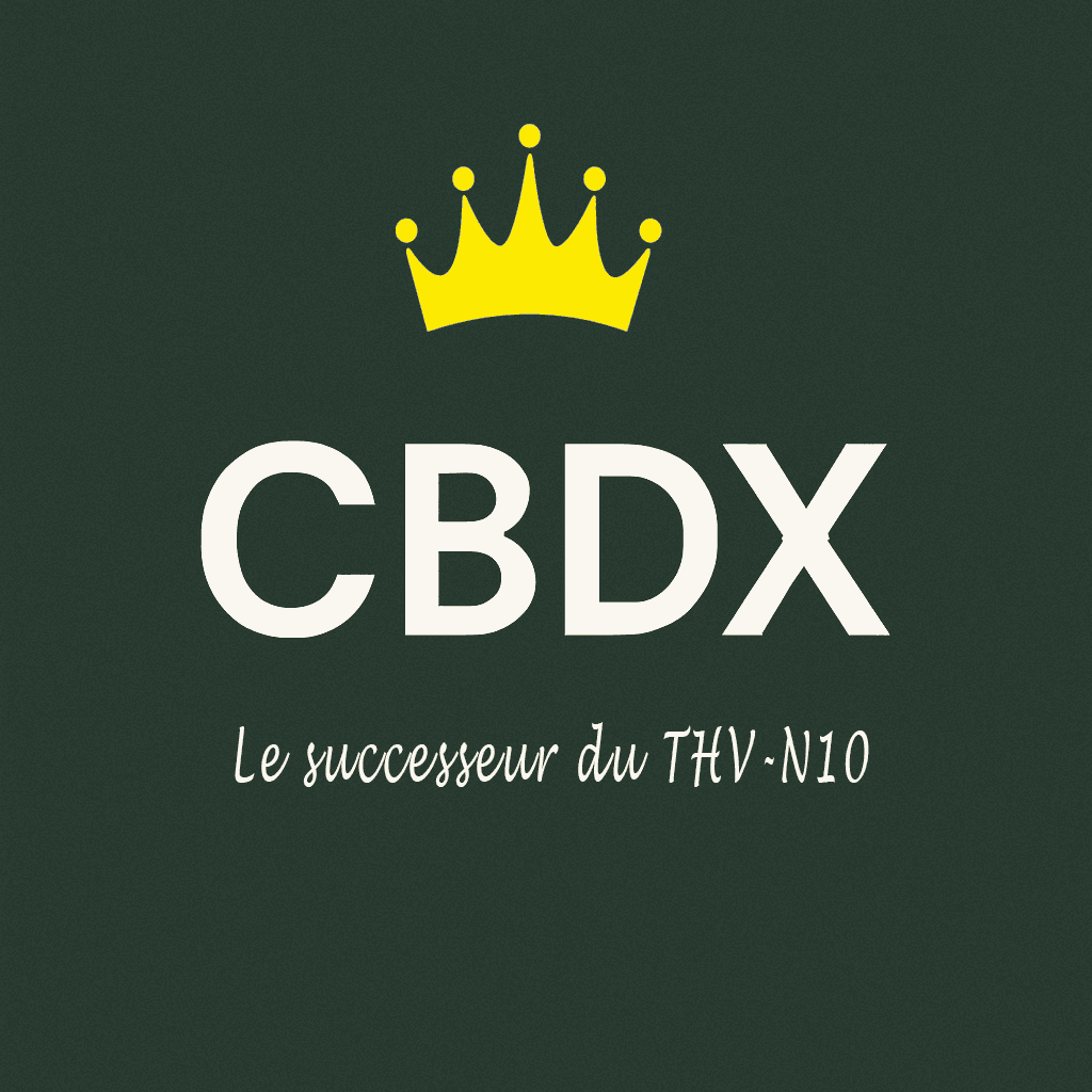 Il est écrit CBDX avec une couronne au dessus