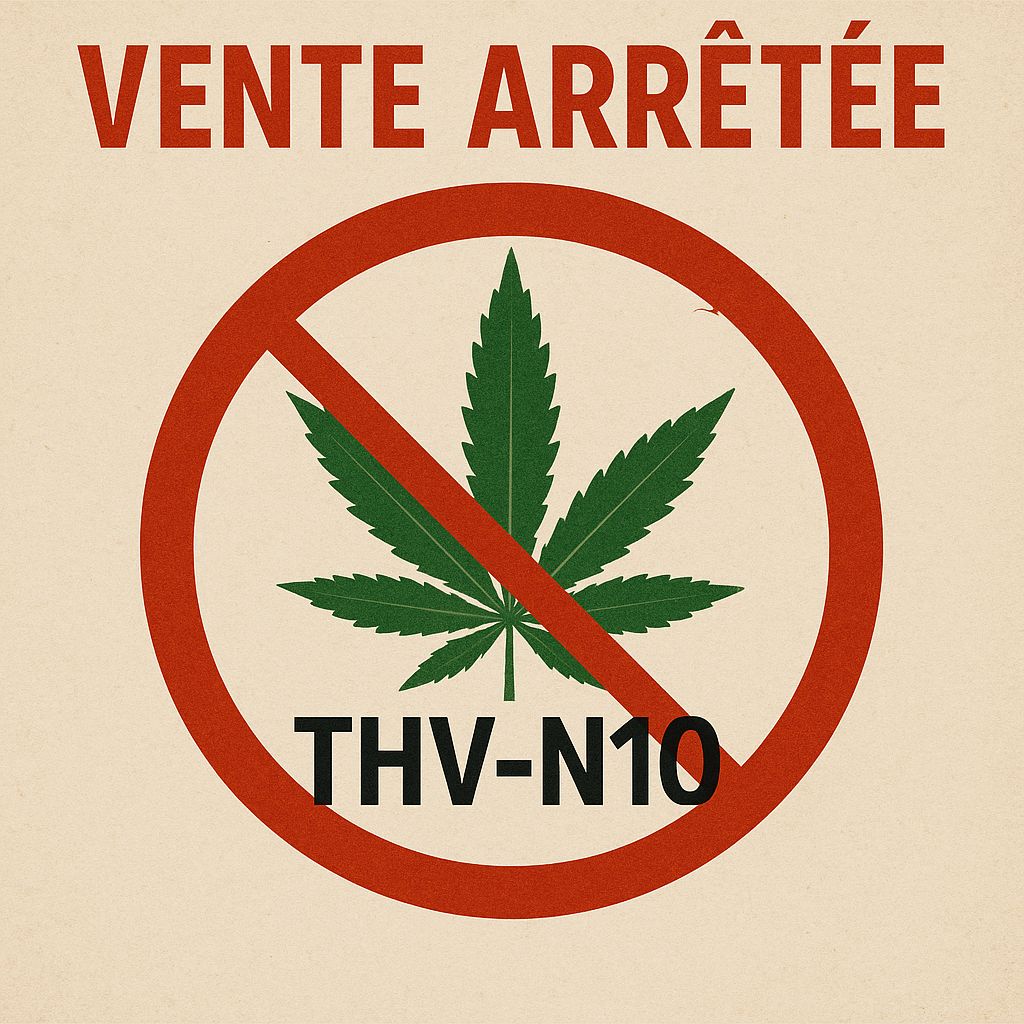 Annonce que la vente de THV-N10 est arrêtée.