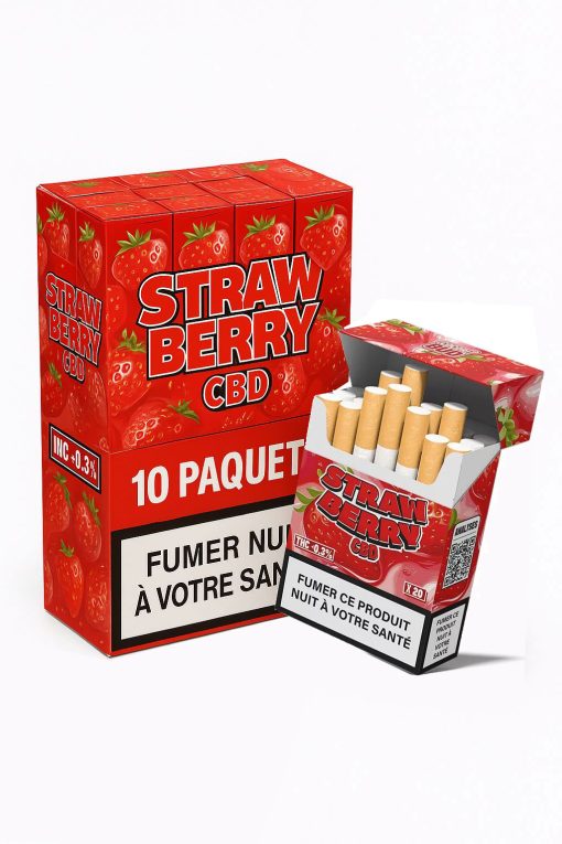 cartouche de dix paquets de cigarettes CBD Strawberry