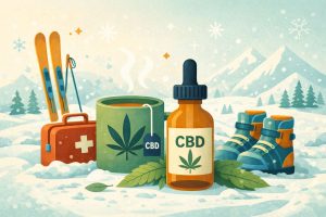 Utiliser le CBD pour détendre le corps après le ski.