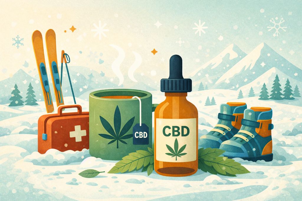 Utiliser le CBD pour détendre le corps après le ski.